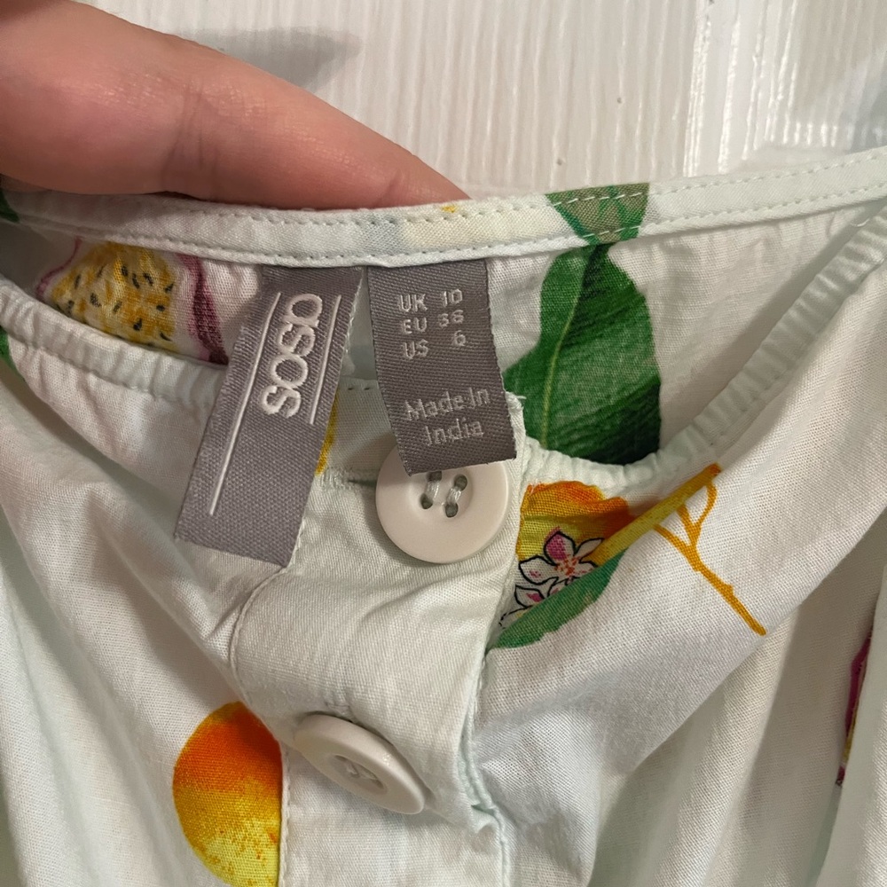 ASOS fruit Button-Down Jumpsuit - Picture 4 of 7